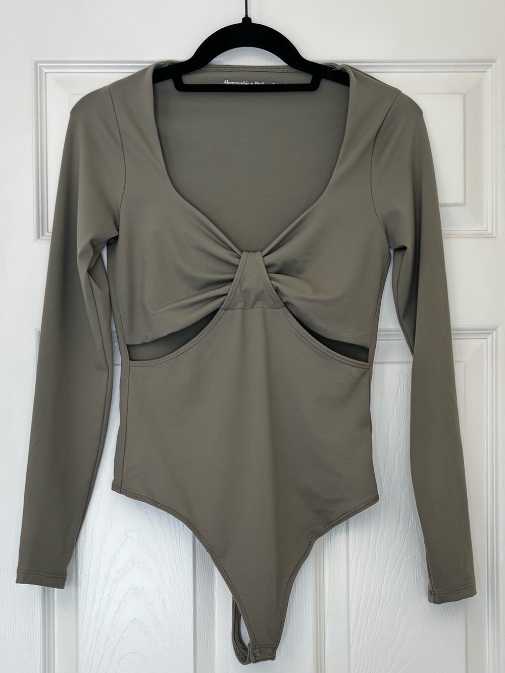 Abercrombie & Fitch Soft A&F Collection Long Sleeve Bodysuit with Cutout Detail